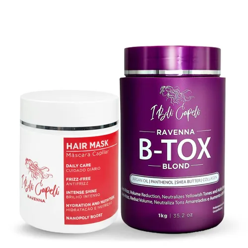Vista 10 de Mascarilla Profesional Para El Cabello Ravenna Para Cabello Dañado - Brillo Intenso Y Humectación Para Todo Tipo De Cabello - Mascarilla