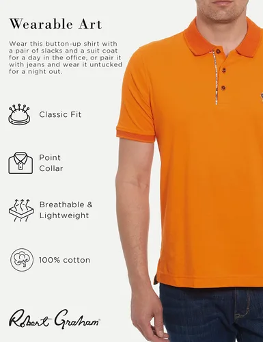 Vista 2 de Robert Graham Polo Lucifer para hombre 100 algodón
