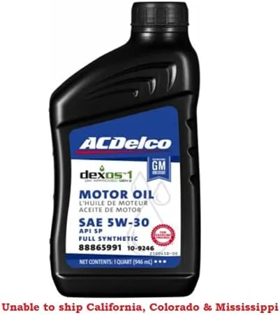 Vista 3 de ACDelco 109246 SAE 5W-30 dexos1 Gen 2 Aceite de motor sintético completo 1 cuarto de galón (paquete de 8)