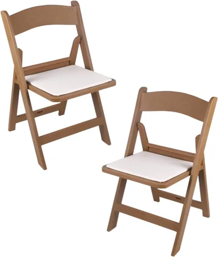 Vista 24 de BTEXPERT Silla plegable de resina con asiento acolchado de vinilo para interiores y exteriores, ligera, set para eventos en el hogar, fiestas