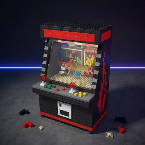 Vista 2 de Juego de lucha micro bloques para adolescentes o adultos, juego de construcción de micro bloques de bricolaje para fanáticos del juego
