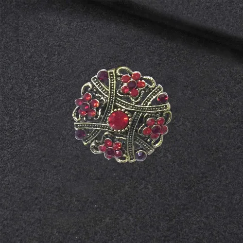 Vista 4 de Juego de broches de flores de cristal de diamantes de imitación de 24 piezas