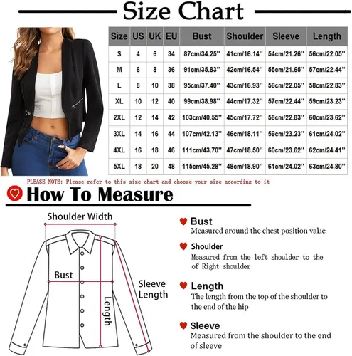 Vista 7 de DASEIS Chaqueta ligera de talla grande para mujer, chaqueta corta con cremallera frontal abierta, casual, para trabajo, oficina, cárdigan