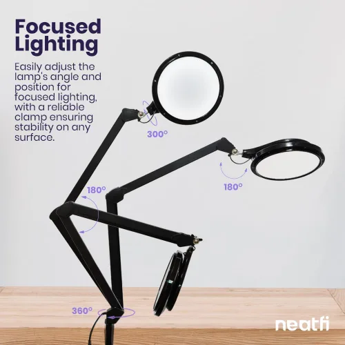 Vista 7 de Neatfi Lámpara de escritorio LED 3,000 lúmenes 30 W 320 LED SMD Regulable Temperatura de color de 3000K a 6500K Luz de escritorio