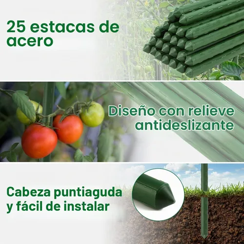 Vista 4 de Valla de plástico temporal,Valla de nieve 4x100 con estacas,Vallas de jardín de plástico con postes,Valla de seguridad reutilizable,Valla