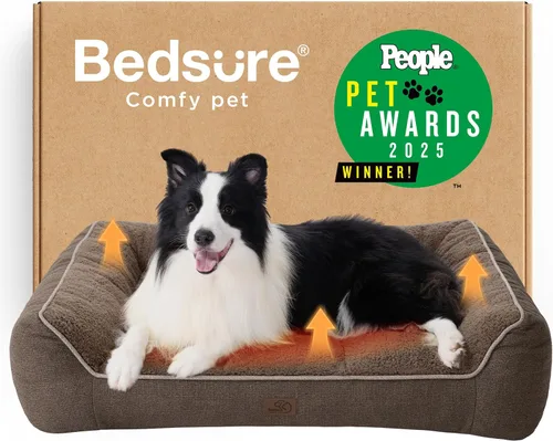 Vista 37 de Bedsure SupportMax® - Camas ortopédicas extra gruesas para perros de tamaño Negro
