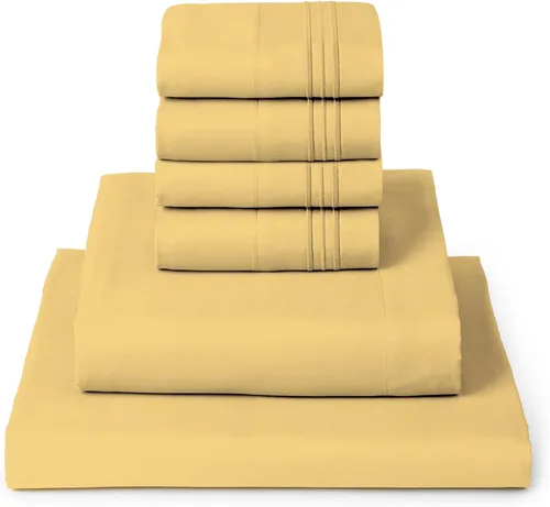 Vista 47 de Mellanni Juego de sábanas Twin XL - Juego de ropa de cama de 4 piezas de la colección icónica, (incluyendo 2 fundas de almohada), bolsillo profundo