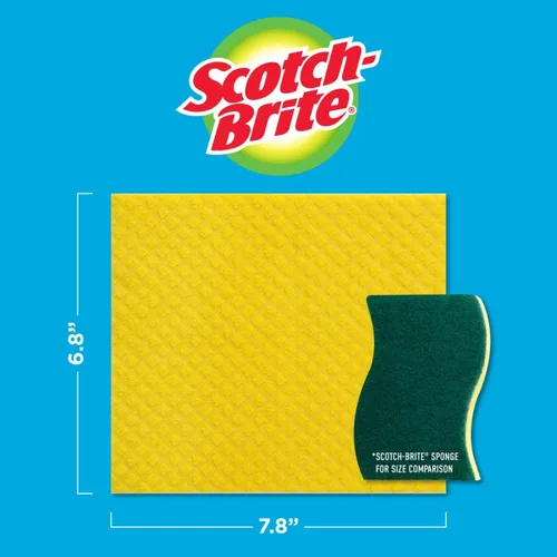 Vista 5 de Scotch-Brite Paño de esponja, paños suecos, alternativa reutilizable a las toallas de papel, 24 paños de esponja