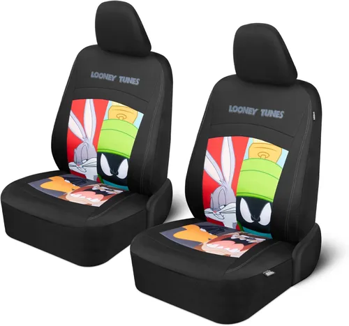 Vista 14 de BDK Warner Bros DC Comics Batman - Fundas de asiento delantero y almohadillas para cinturón de seguridad, ajuste universal para camiones, SUV