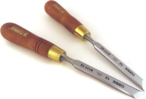 Vista 3 de Narex 851662 - Par de cinceles de pelado sesgado derecho e izquierdo 0.472 in 1/2" en caja de presentación de madera