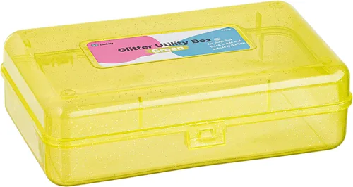 Vista 12 de Enday Caja de lápices de plástico con tapas de cierre a presión, color azul, pequeño organizador de suministros escolares y de oficina, también