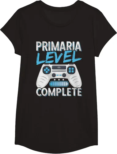 Vista 5 de Camiseta completa de diploma de escuela primaria de graduación, Negro