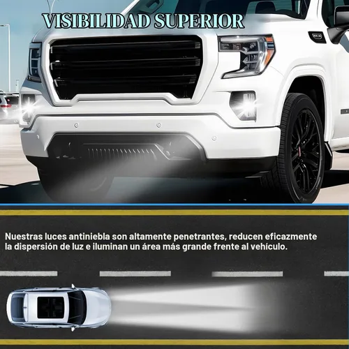 Vista 2 de Luces antiniebla LED para parachoques delantero, para GMC Sierra 1500 2019-2022, lámparas de conducción con interruptor y arnés de cableado, par