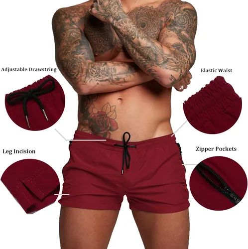 Vista 4 de COOFANDY Traje de baño con bolsillo para hombre