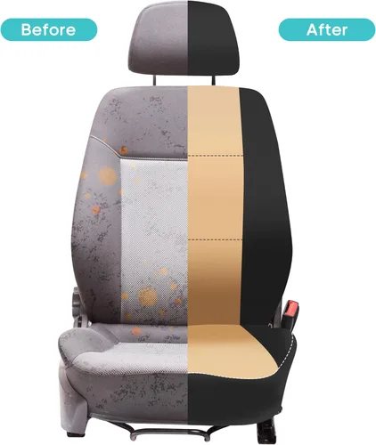 Vista 5 de FH Group Juego completo de fundas de neopreno impermeables para asiento de automóvil, de tres filas y 7 plazas, listas para bolsa de aire