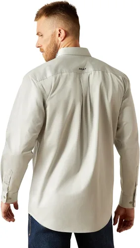 Vista 27 de Ariat Camisa de sarga con logotipo del equipo para hombre