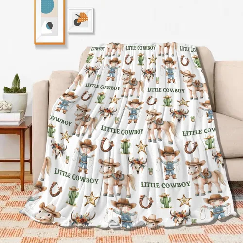 Vista 11 de Manta de caballos regalos para niñas y niños, manta de caballo regalos para decoración de bebé, manta de felpa suave y ligera de franela polar