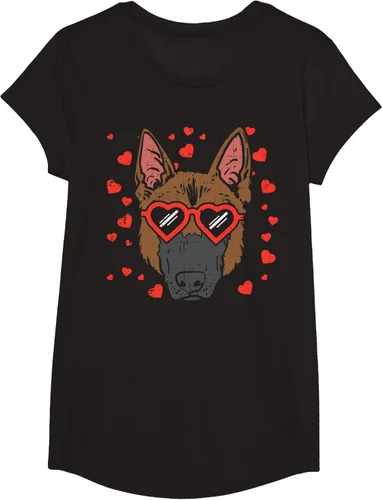 Vista 3 de Camiseta de regalo para perro con cara de pastor alemán, Negro, S