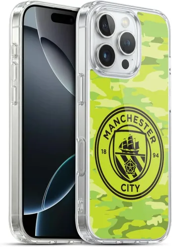 Vista 283 de Head Case Designs Funda de gel con licencia oficial del Manchester City Man City FC Blue Moon Badge Camou [protección de grado militar] compatible