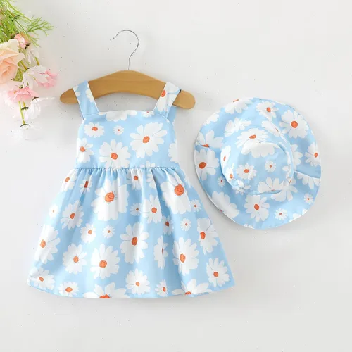 Vista 3 de Vestido para bebé recién nacida niña pequeña Vestido para niña pequeña de cuello halter sin mangas con flores Vestido de verano para niña de espalda