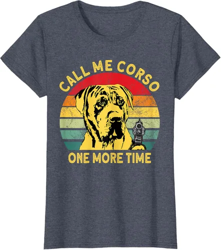 Vista 15 de Canary Dog Dad Call Me Corso Once More Perro Presa Canario Camiseta, Negro