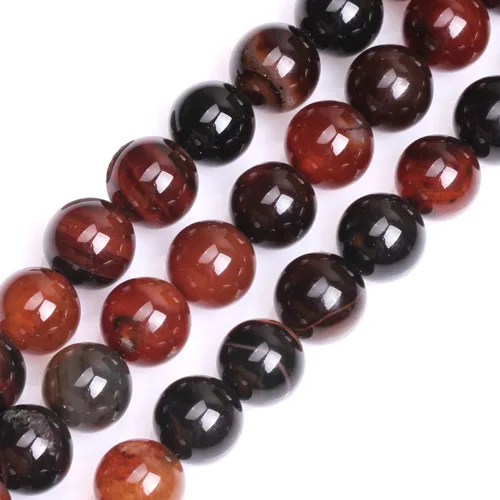 Vista 130 de GEM-Inside - 95 cuentas AA color morado oscuro de amatista de 15 pulgadas por hebra con agujero, piedras preciosas naturales y cuentas de cristal