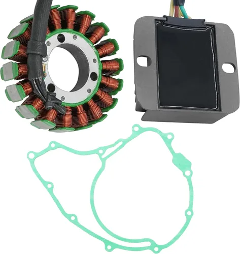 Vista 4 de Caltric Estator, regulador y junta compatible con Honda Trx300 Trx-300 Fourtrax 300 1993-2000