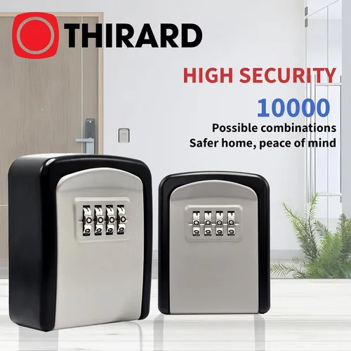 Vista 2 de THIRARD Caja de llaves: cerradura mecánica segura para el hogar y la oficina, diseño duradero y resistente a la intemperie, gestión eficiente