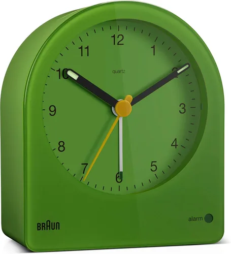 Vista 8 de Braun Reloj despertador analógico clásico con repetición y retroiluminación continua, movimiento de cuarzo silencioso, esfera fácil de leer, alarma