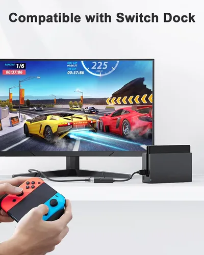 Vista 2 de Switch Wired Internet LAN Adapter, Switch Ethernet Adapter for Nintendo Switch/Switch OLED, Mac Computer, Windows Laptops, USB to Ethernet Adapter