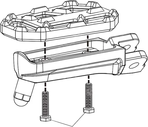 Vista 5 de Estriberas para motocicleta, reposapiés, reposapiés, reposapiés, reposapiés ancho, compatible con FordL650 DL1000 VSTROM 650XT/1000XT (TAI)