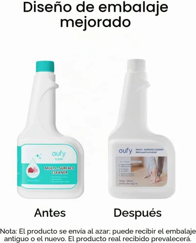 Vista 8 de Solución de limpieza para suelos duros eufy RoboVac (2 botellas), Relación de dilución 1:200, 473 ml, Limpiador para pisos, ecológico, a base