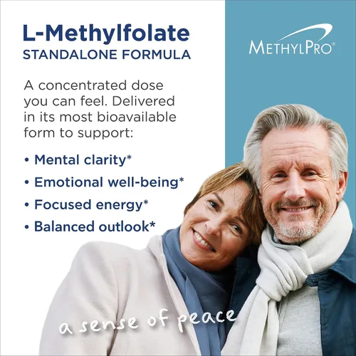Vista 3 de MethylPro L-metilfolato 10 mg - L metil folato, suplemento de metilfolato para mujeres y hombres, vitamina B9 metilada (5-MTHF) para la salud