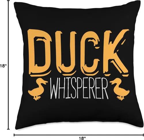 Vista 4 de Ente Enten Entenvogel Vögel Vogel Motive Whisperer Duck Water Bird - Almohada de 18 x 18 pulgadas, multicolor