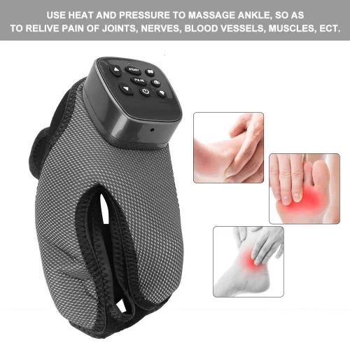 Vista 2 de ZJchao Masajeador eléctrico de tobillo y pies, máquina de masaje de pies, ajustes de varios niveles, calefacción por vibración, masaje, alivio