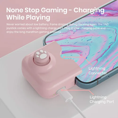 Vista 5 de IFYOO Yao -Joystick con controlador para juegos Mobile Gamepad para jugar compatible con PUBGG Mobile Call of Duty Mobile CODM Wild Rift Genshin
