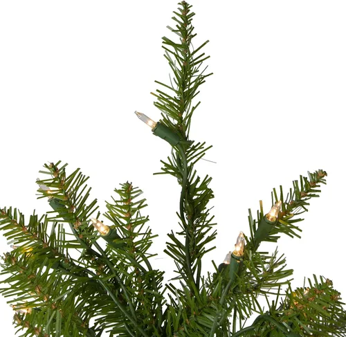 Vista 4 de Árbol de Navidad artificial completo de pino del norte preiluminado de 4 pies, luces transparentes