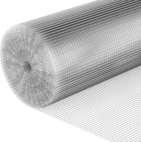 Vista 8 de Tela Metálica de Alambre Recubierto de PVC 24'' x 25' Malla de 1/2 pulgada Valla de Alambre de Pollo Recubierto de Vinilo Negro Calibre 19 Valla
