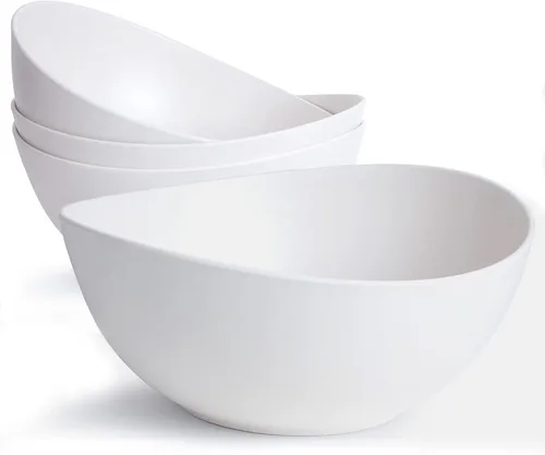 Vista 10 de Juego de 6 lazos de fibra de bambú de 6.2 pulgadas, cuencos de sopa de 24 onzas para servir ensalada, aperitivos, guarniciones, cuencos modernos
