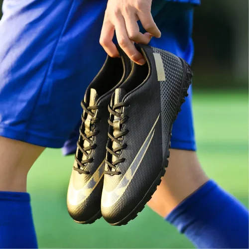 Vista 4 de Zapatos de fútbol para hombre, botas de fútbol profesionales de alta calidad, transpirables, para interiores y exteriores, TFAG