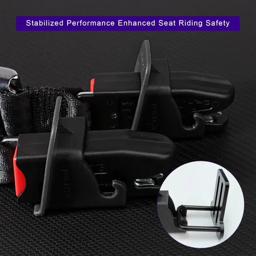 Vista 4 de 2 piezas de guía de enganche ISOFIX, conector de abrazadera de cinturón de asiento infantil para automóvil, guías localizadoras de abrazadera