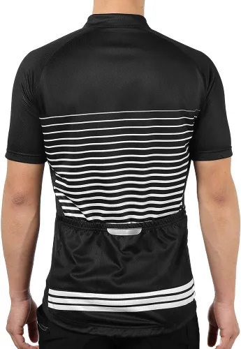 Vista 9 de Camisetas de ciclismo para hombre, camisetas de ciclismo de manga corta, chaqueta de bicicleta con cremallera completa