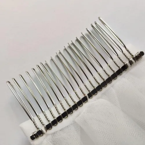 Vista 4 de Velo de novia para mujer, simple de tul, corto de 2 niveles, velo de boda, accesorios para el cabello.