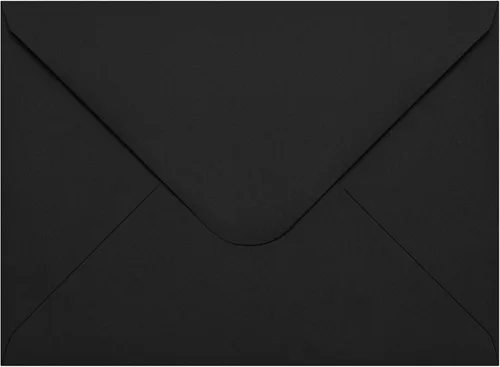Vista 2 de 50 paquetes de sobres A7 para invitación, sobres negros de 5x7 con solapa en V, ideales para graduación, invitación, baby shower, boda y tarjetas