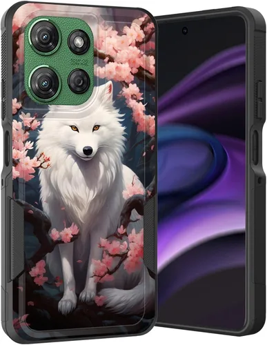 Vista 227 de para Moto G Play 4G 2024, funda de dos capas híbrida resistente y a prueba de golpes, PC duro + silicona suave protectora para Motorola Moto G Play