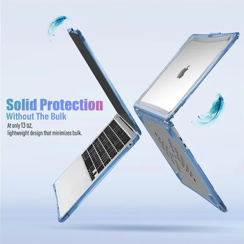 Vista 5 de IBENZER Hexpact Funda protectora para MacBook Air de 13 pulgadas M5 2026 M4 2025 M3 M2 2024-2022 A3449 A3240 A3113 A2681, funda resistente y Azul