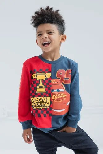Vista 5 de Disney Lion King Mickey Mouse Pixar Cars Lightning McQueen Simba Pluto Sweatshirt Toddler to Big Kid
