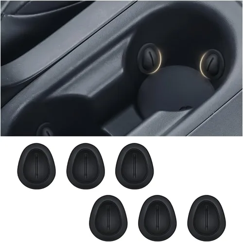 Vista 8 de Limitador de portavasos de automóvil, posavasos de silicona antivibraciones para portavasos de automóvil, universal, autoadhesivo, estabilizador