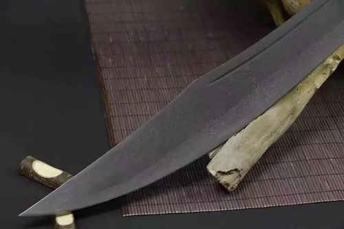 Vista 7 de Espada ancha china de acero doblado de Damasco de 39 pulgadas dinastía Qing Dao Kung Fu Sharp Sword Knight Machete