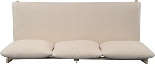 Vista 9 de Christopher Knight Home sofá de 3 plazas de madera de acacia Poppy para exteriores con cojín, sofá de patio de madera con cojín, cómodo sofá sin